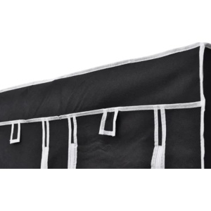 Dulapuri de haine, 2 buc., material textil, negru - Img 8