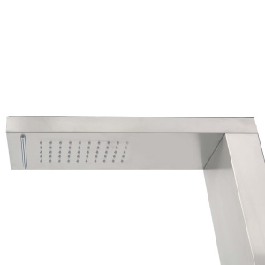 Duș de exterior cu platformă, WPC și oțel inoxidabil - Img 6