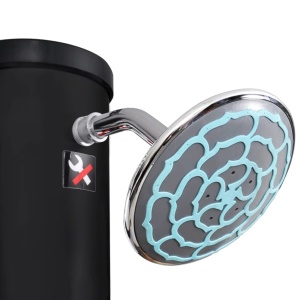Duș solar de exterior cu cap de duș și robinet, 40 L - Img 11