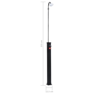 Duș solar de grădină, negru, 215 cm, 8 L - Img 10
