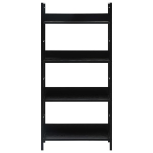 Etajeră cărți cu 4 rafturi, negru, 60 x 27,6 x 124,5 cm, PAL - Img 3