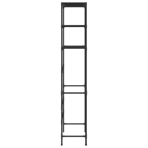 Etajeră peste toaletă cu 3 niveluri, negru, 53 x 28 x 169 cm - Img 4