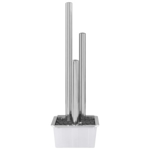 Fântână de grădină, argintiu, 48 x 34 x 153 cm, oțel inoxidabil - Img 6