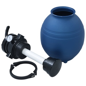 Filtru cu nisip pentru piscină supapă 4 poziții albastru 300 mm - Img 4