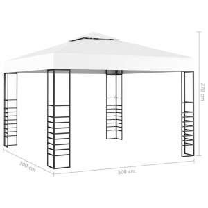Foișor de grădină, alb, 3 x 3 m - Img 5