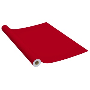 Folii de mobilier autoadezive, 2 buc., roșu, 500 x 90 cm, PVC - Img 3