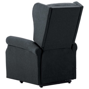 Fotoliu cu ridicare pe verticală, gri inchis, material textil - Img 5