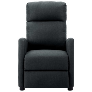 Fotoliu de masaj rabatabil, gri inchis, material textil - Img 2