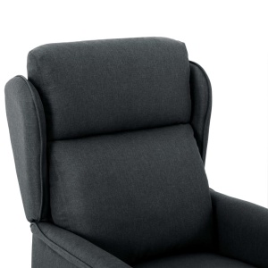 Fotoliu de masaj rabatabil, gri inchis, material textil - Img 5