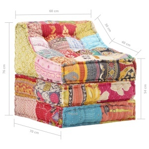 Fotoliu puf modular, model petice, material textil - Img 10
