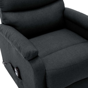 Fotoliu TV rabatabil vertical, gri inchis, material textil - Img 6