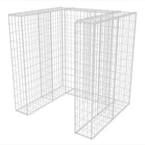 Gabion unic ingrădire pubelă, oțel, 110 x 100 x 120 cm - Img 2