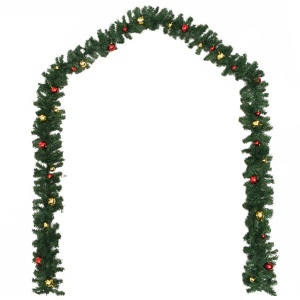 Ghirlandă de Crăciun decorată cu globuri, 5 m - Img 3