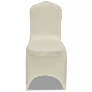 Husă pentru Scaun Elasticizată Crem 6 buc - Img 3
