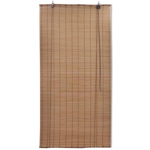 Jaluzea tip rulou, bambus, 150 x 160 cm, maro - Img 2