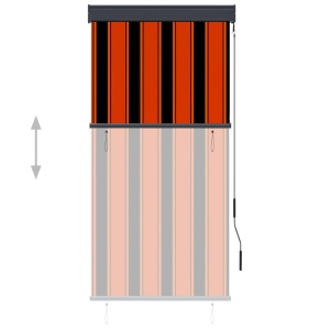 Jaluzea tip rulou de exterior, portocaliu și maro, 80 x 250 cm - Img 3
