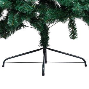 Jumătate pom Crăciun artificial cu suport, verde, 210 cm, PVC - Img 6