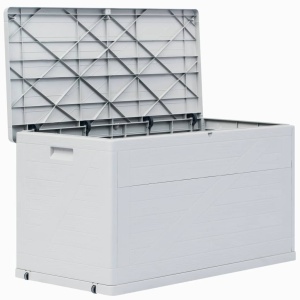 Ladă de depozitare pentru grădină, gri deschis, 420 L - Img 5