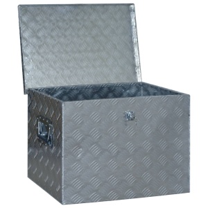 Ladă din aluminiu, 610 x 430 x 455 cm, argintiu - Img 6