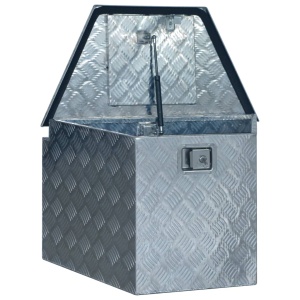Ladă din aluminiu, 737/381 x 410 x 460 cm, argintiu - Img 5