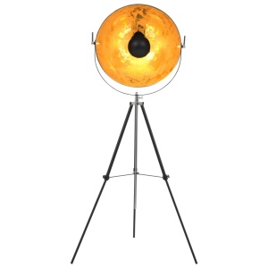 Lampă de podea, negru și auriu, 51 cm, E27 - Img 2