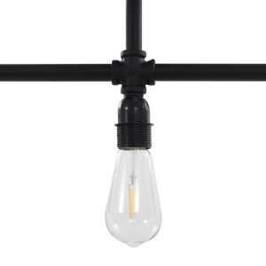 Lampă de tavan, negru, 3 becuri x E27 - Img 8