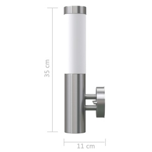 Lampă RVS rezistentă la apă pentru interior și exterior 11 x 35 cm - Img 9