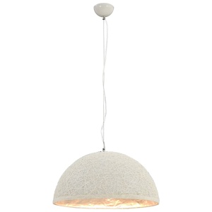 Lampă suspendată, alb și argintiu, Ø50 cm, E27 - Img 3