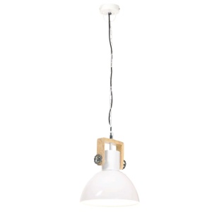 Lampă suspendată industrială, 25 W, alb, 30 cm, E27, rotund - Img 5