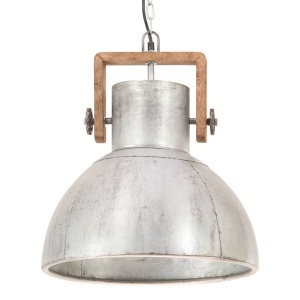 Lampă suspendată industrială 25 W, argintiu, 40 cm, E27, rotund - Img 5