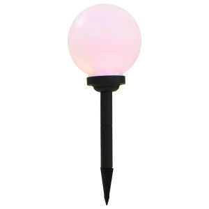 Lămpi solare de exterior cu LED, 3 buc, 20 cm, RGB, sferic - Img 8