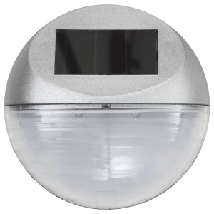 Lămpi solare de exterior cu LED-uri, 12 buc., argintiu, rotund - Img 4