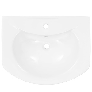 Lavoar cu piedestal, alb, 650 x 520 x 200 mm, ceramică - Img 7