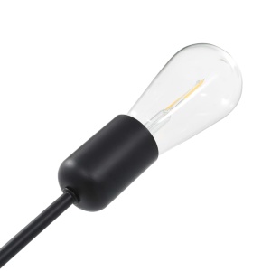 Lustră cu becuri cu filament, negru, 2 W, E27 - Img 6