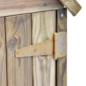 Magazie unelte de grădină cu ușă 77x37x178 cm lemn pin tratat - Img 6