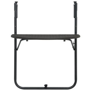 Masă balcon suspendată maro 60x64x83,5 cm plastic aspect ratan - Img 2