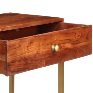 Masă consolă, 100x35x76 cm, lemn masiv de acacia - Img 6