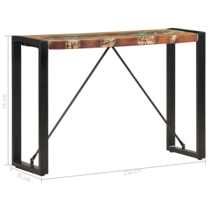 Masă consolă, 110 x 35 x 76 cm, lemn masiv reciclat - Img 8