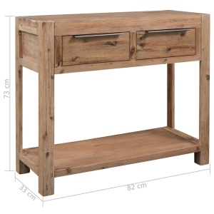Masă consolă, 82 x 33 x 73 cm, lemn masiv de acacia - Img 5