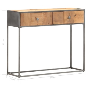 Masă consolă, 90 x 30 x 75 cm, lemn masiv reciclat - Img 5