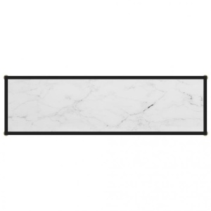 Masă consolă, alb, 120 x 35 x 75 cm, sticlă securizată - Img 4