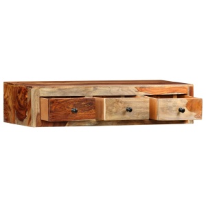Masă consolă de perete, 100x25x20 cm, lemn masiv de sheesham - Img 4