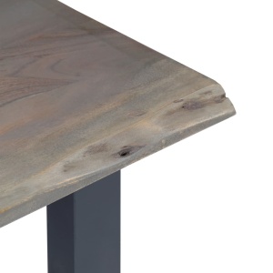 Masă consolă, gri, 115x35x76 cm, lemn masiv de acacia și fier - Img 4