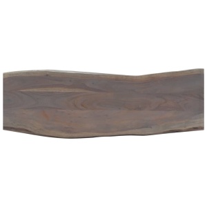 Masă consolă, gri, 115x35x76 cm, lemn masiv de acacia și fier - Img 5