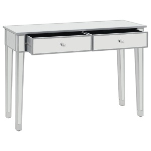 Masă consolă tip oglindă, MDF și sticlă, 106,5 x 38 x 76,5 cm - Img 4