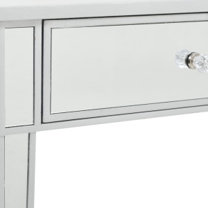 Masă consolă tip oglindă, MDF și sticlă, 106,5 x 38 x 76,5 cm - Img 6