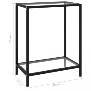 Masă consolă, transparent, 60 x 35 x 75 cm, sticlă securizat - Img 5