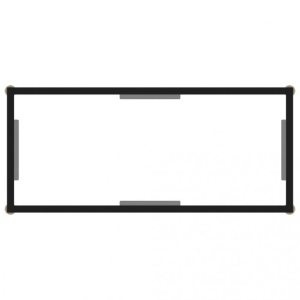Masă consolă, transparent, 80 x 35 x 75 cm, sticlă securizat - Img 4