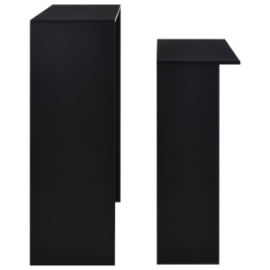 Masă de bar cu 2 blaturi, negru, 130x40x120 cm - Img 6