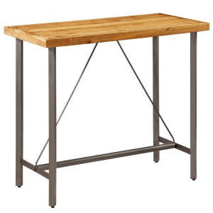 Masă de bar din lemn masiv de tec reciclat 120 x 58 x 106 cm - Img 10